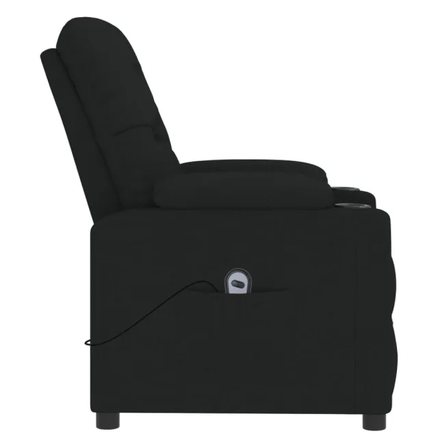 Fauteuil inclinable électrique Noir Tissu