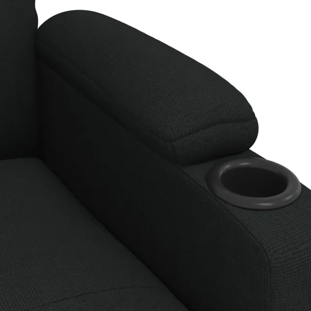 Fauteuil inclinable électrique Noir Tissu