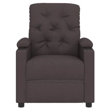 Fauteuil inclinable électrique Marron foncé Tissu