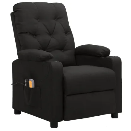 Fauteuil électrique de massage Noir Tissu 2
