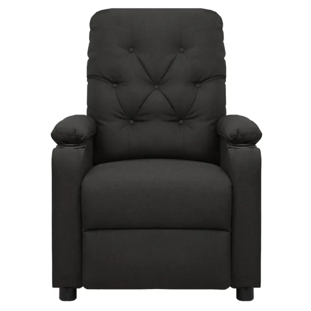 Fauteuil électrique de massage Noir Tissu