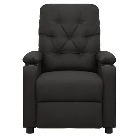 Fauteuil électrique de massage Noir Tissu