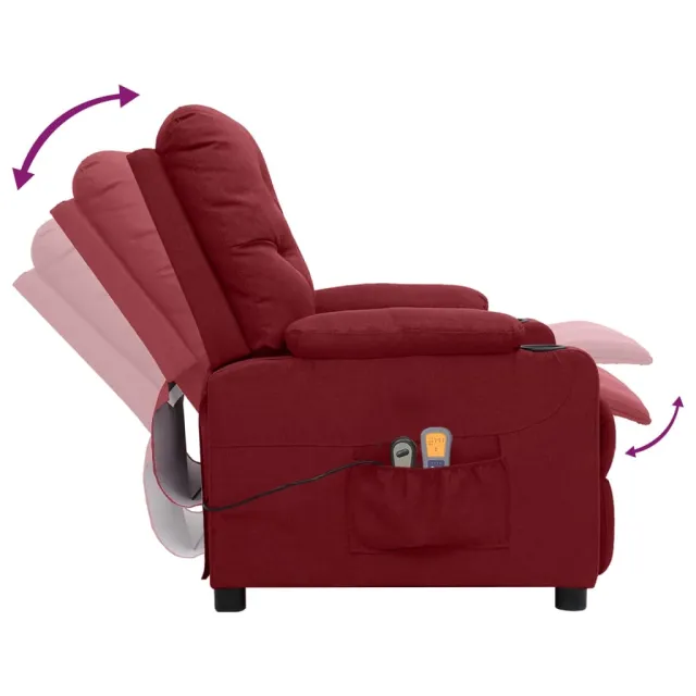 Fauteuil électrique de massage Bordeaux Tissu