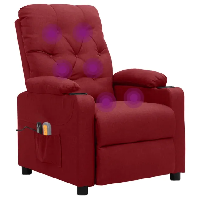 Fauteuil électrique de massage Bordeaux Tissu