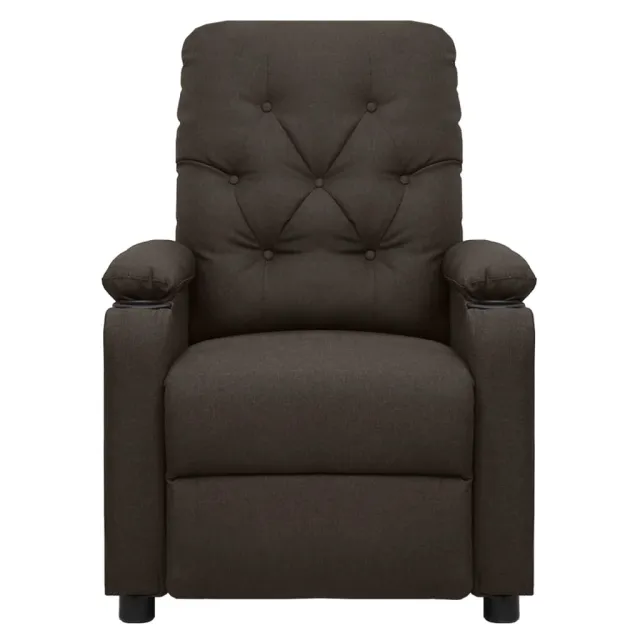 Fauteuil électrique de massage Marron foncé Tissu