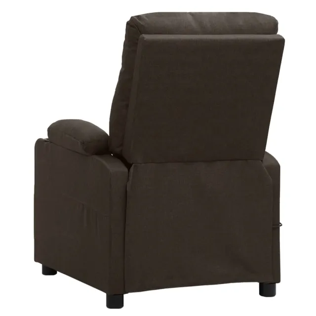 Fauteuil électrique de massage Marron foncé Tissu