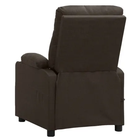 Fauteuil électrique de massage Marron foncé Tissu
