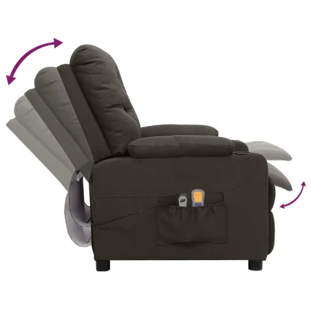 Fauteuil électrique de massage Taupe Tissu