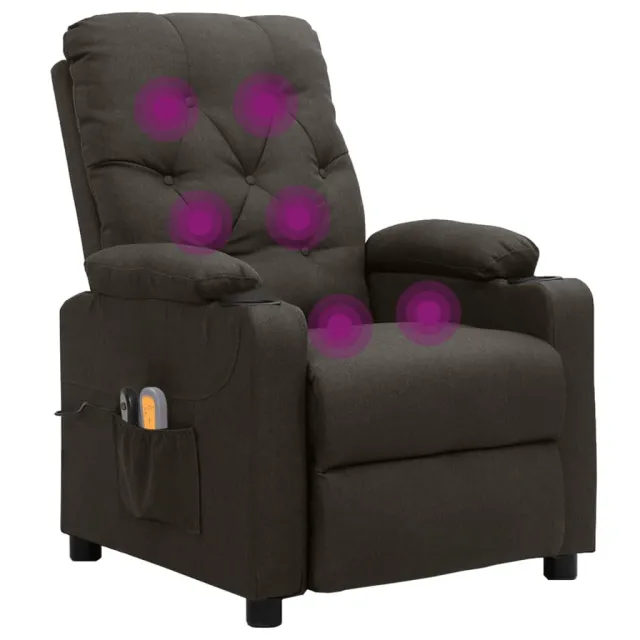Fauteuil électrique de massage Taupe Tissu