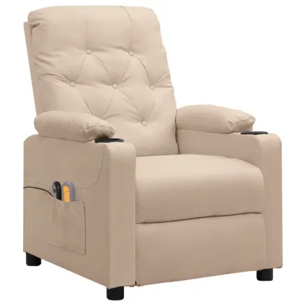 Fauteuil électrique de massage Crème Tissu 2