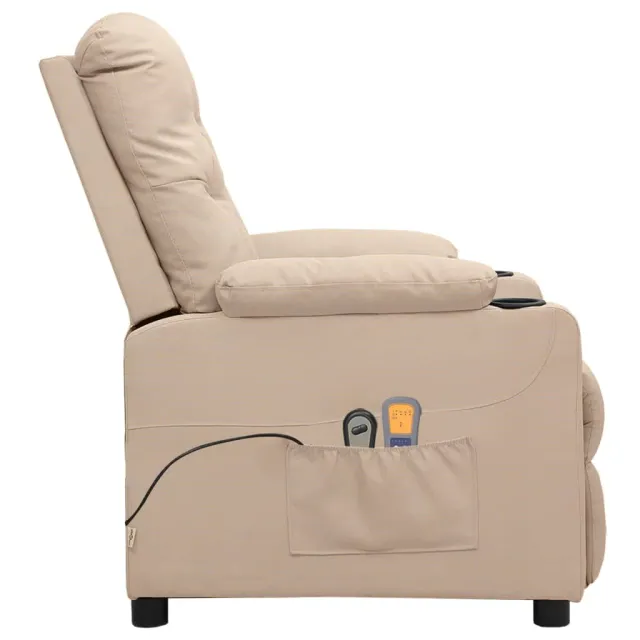 Fauteuil électrique de massage Crème Tissu