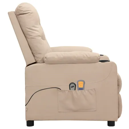Fauteuil électrique de massage Crème Tissu