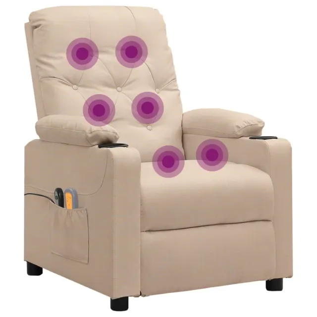 Fauteuil électrique de massage Crème Tissu