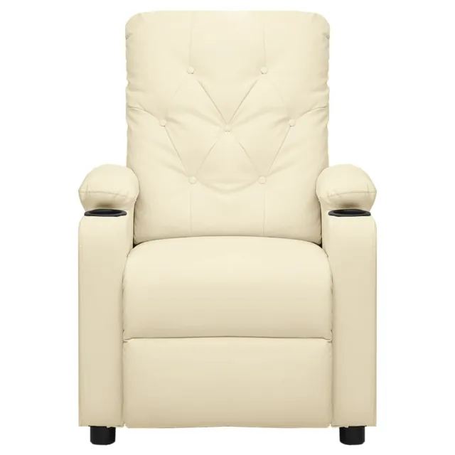 Fauteuil inclinable électrique Crème Similicuir