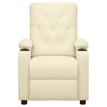 Fauteuil inclinable électrique Crème Similicuir