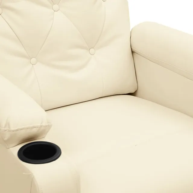 Fauteuil inclinable électrique Crème Similicuir