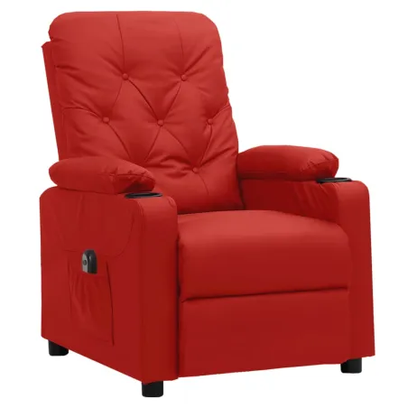 Fauteuil inclinable électrique Rouge bordeaux Similicuir