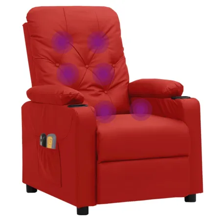 Fauteuil inclinable électrique Rouge bordeaux Similicuir