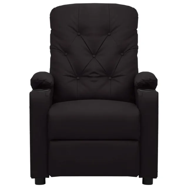 Fauteuil électrique de massage Noir Similicuir