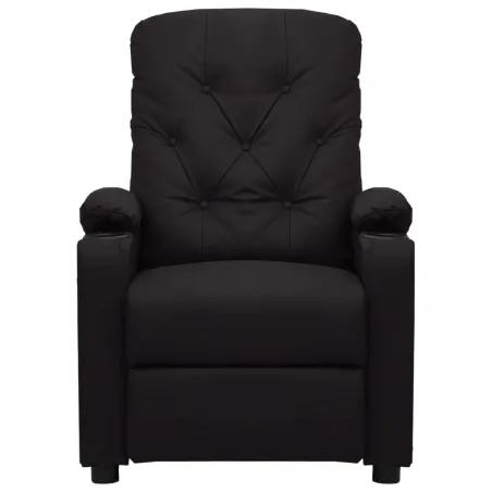 Fauteuil électrique de massage Noir Similicuir