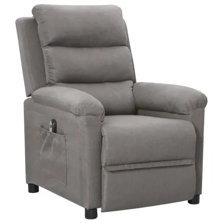 Fauteuil inclinable électrique Gris clair Tissu 2