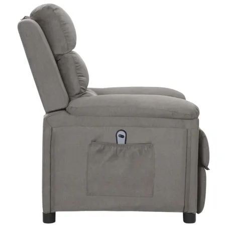 Fauteuil inclinable électrique Gris clair Tissu