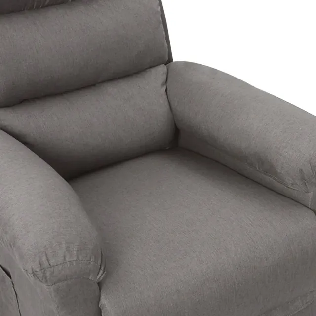 Fauteuil inclinable électrique Gris clair Tissu