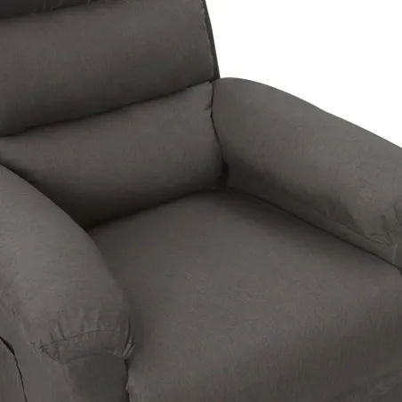 Fauteuil inclinable électrique Gris foncé Tissu