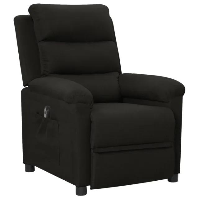 Fauteuil inclinable électrique Noir Tissu