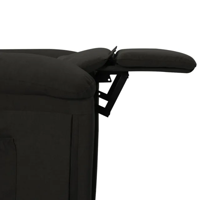 Fauteuil inclinable électrique Noir Tissu