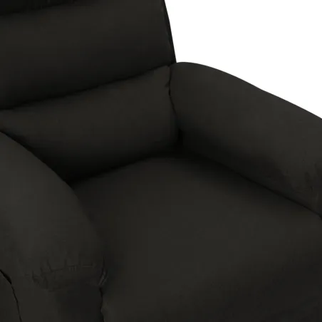 Fauteuil inclinable électrique Noir Tissu