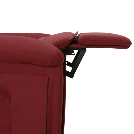 Fauteuil inclinable électrique Rouge bordeaux Tissu