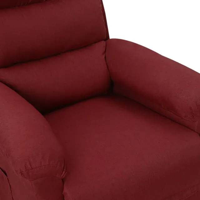 Fauteuil inclinable électrique Rouge bordeaux Tissu