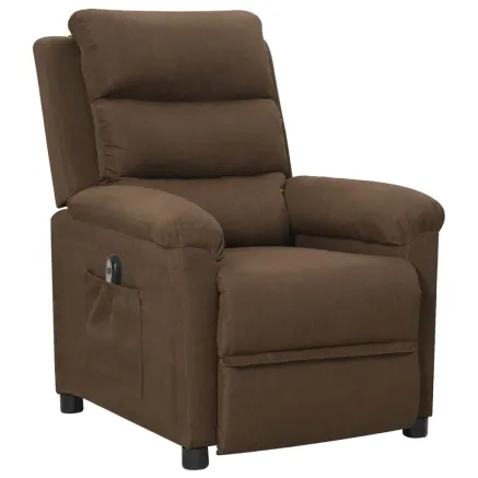 Fauteuil inclinable électrique Marron Tissu 2