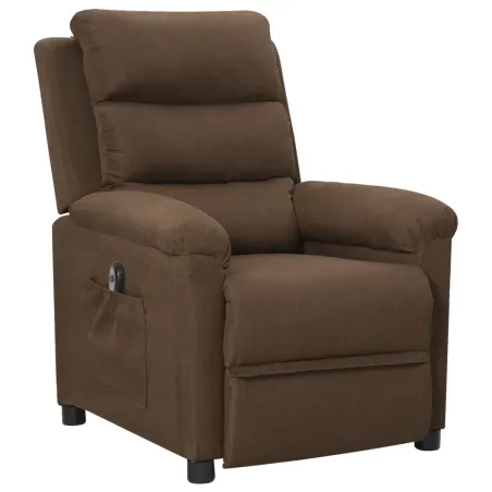 Fauteuil inclinable électrique Marron Tissu