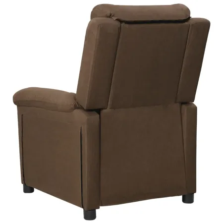 Fauteuil inclinable électrique Marron Tissu
