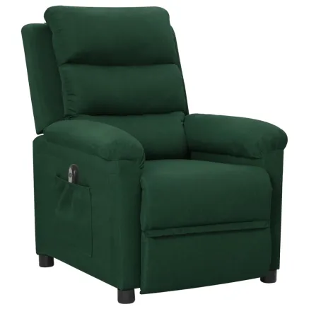 Fauteuil inclinable électrique Vert foncé Tissu 2