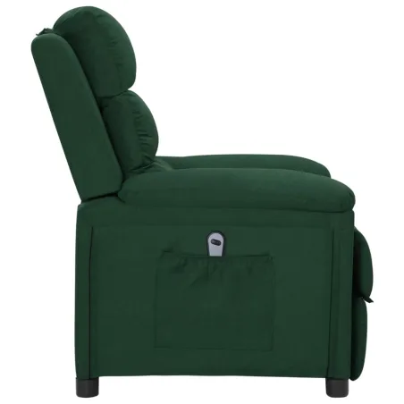 Fauteuil inclinable électrique Vert foncé Tissu