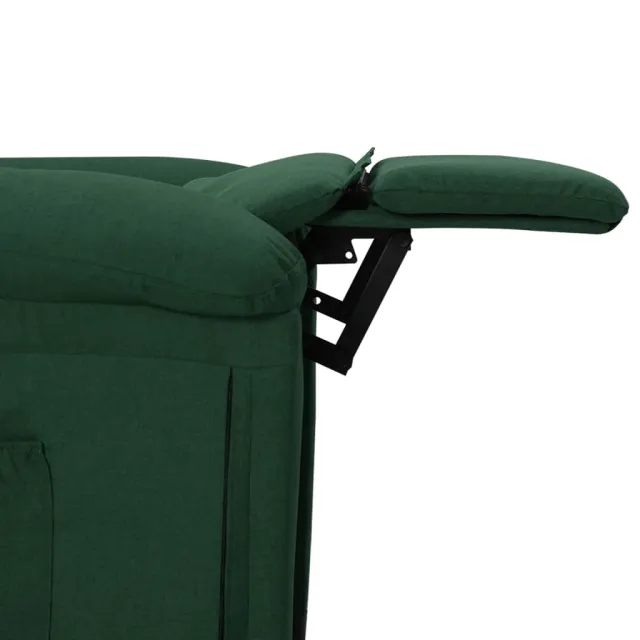 Fauteuil inclinable électrique Vert foncé Tissu