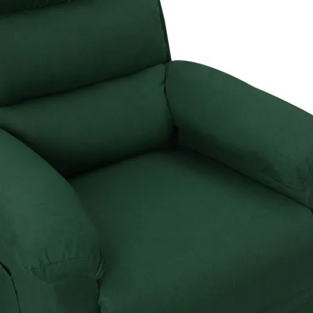 Fauteuil inclinable électrique Vert foncé Tissu