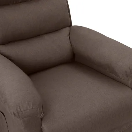Fauteuil inclinable électrique Taupe Tissu