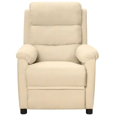 Fauteuil inclinable électrique Crème Tissu