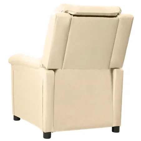 Fauteuil inclinable électrique Crème Tissu