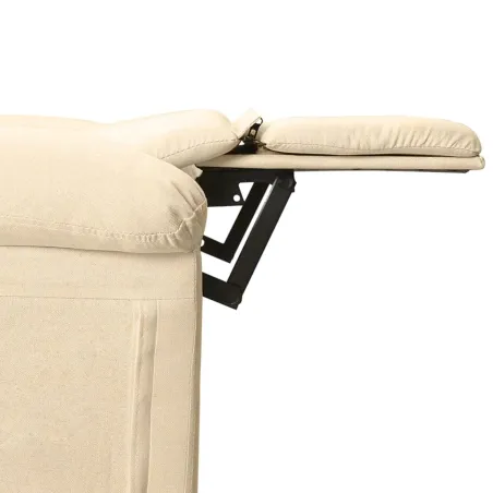 Fauteuil inclinable électrique Crème Tissu