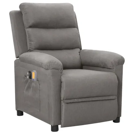 Fauteuil électrique de massage Gris clair Tissu 2
