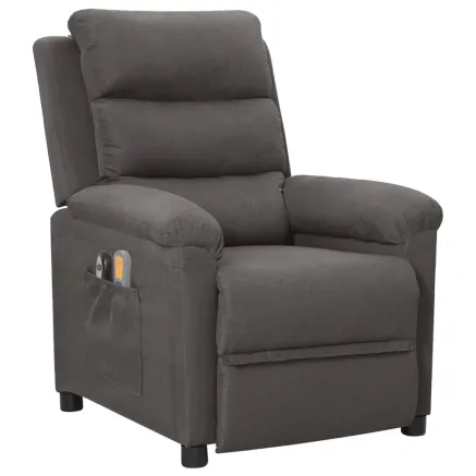 Fauteuil électrique de massage Gris foncé Tissu 2