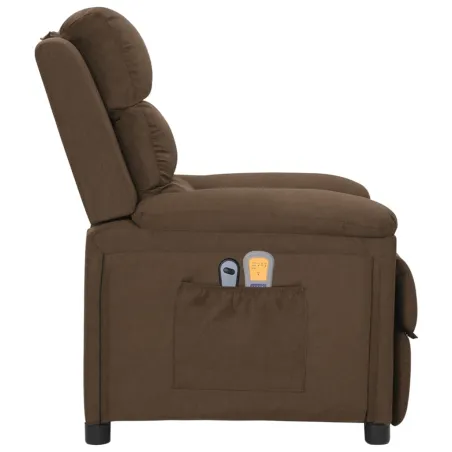 Fauteuil électrique de massage Marron Tissu