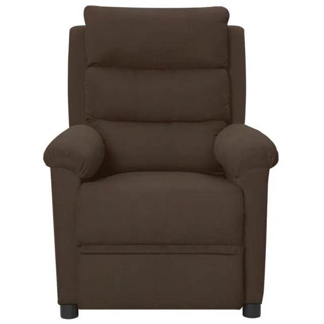 Fauteuil électrique de massage Marron foncé Tissu