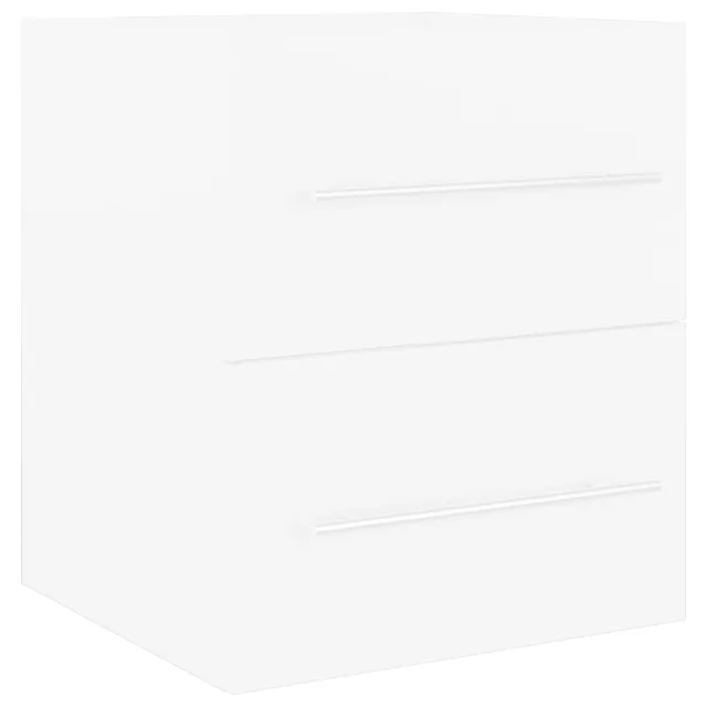 Armoire d'évier avec lavabo intégré Blanc Aggloméré