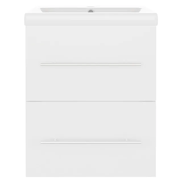 Armoire d'évier avec lavabo intégré Blanc Aggloméré